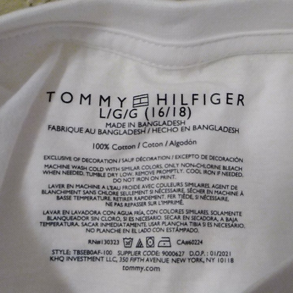 Nwt Tommy Hilfiger Tshirt L16-18 - Picture 6 of 8